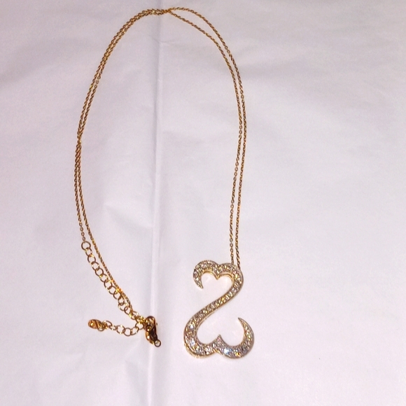 Jane Seymour 14kt Gold and 1Ct Diamonds Open Heart Necklace - Picture 1 of 14